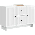 Sideboard mit glaenzenden Oberflaechen und einer Drehfunktion