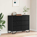Sideboard mit den Massen 91 x 35.5 x 74.5 cm in Schwarz und Eichenbraun