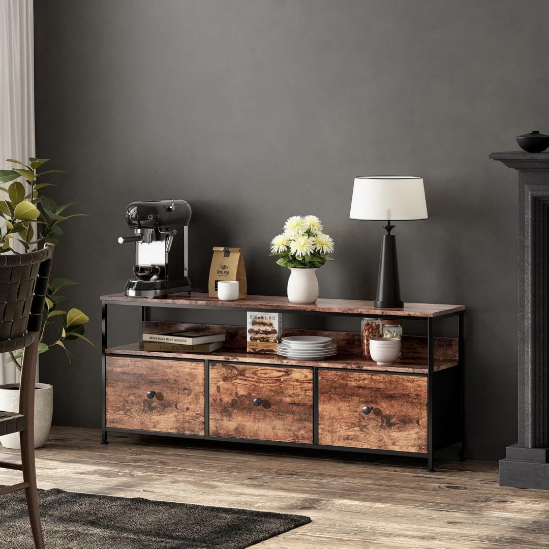 3 Schubladen praegen das Sideboard aus Stoff