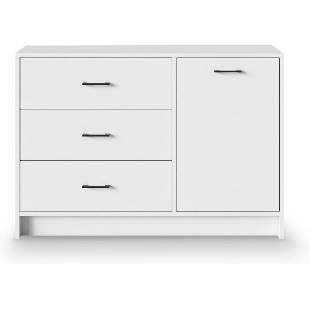 Sideboard mit Schubladen, matten Oberflaechen und geschlossenem Stauraum