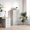 Sideboard mit den Massen 55.5 x 34 x 119.5 cm in Betongrau