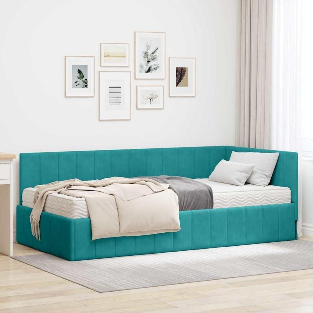 Bettgestell mit den Massen 194 x 94 x 72 cm in Tuerkis