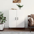 Sideboard aus Holzwerkstoff und Metall in Weiss mit den Massen 69.5 x 34 x 90 cm