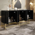 Sideboard mit matten Oberflaechen und Reliefstrukturen